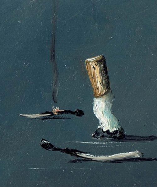 De Nederlandse kunstschilder Henk Poeder Schilderij