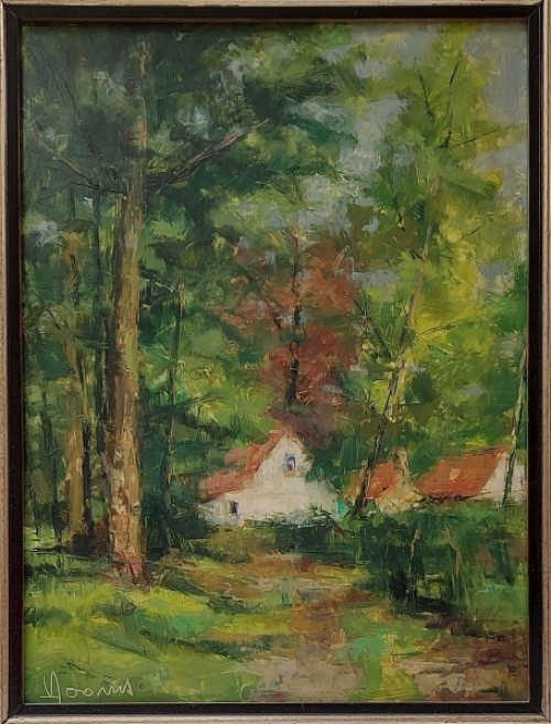 Schilderij op paneel van Vic Dooms kopen