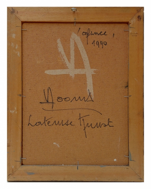 Schilderij uit 1990 van V. Dooms