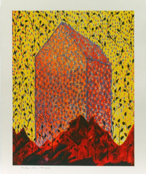 Litho van de Belgische kunstenaar Willy Van Sompel