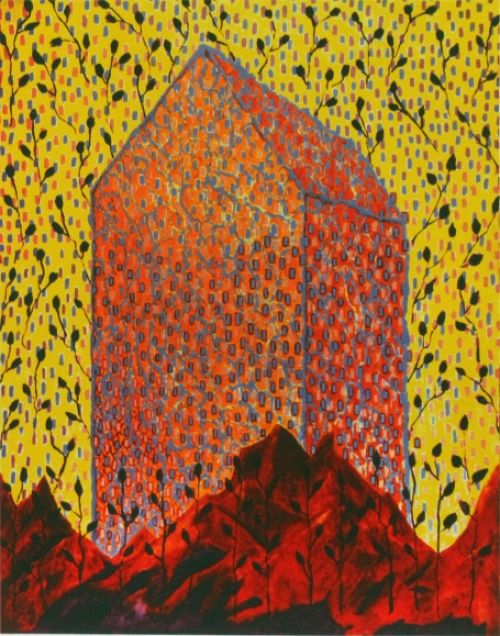 Litho van Willy Van Sompel  een Belgische kunstenaar