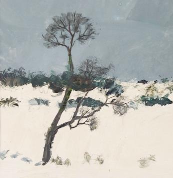 René Marie Dujardin met sneeuwlandschapje