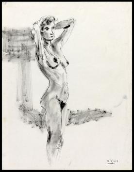 Tekening van Irénée Duriez kopen