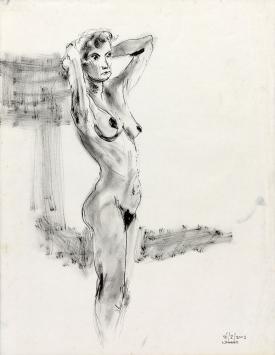 Tekening uit 2001 van Irénée Duriez kopen