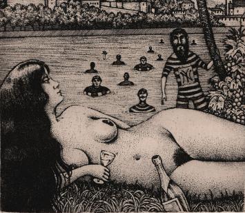 Dusan Polakovic met een ex libris