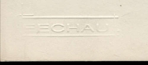 Eugène Eechaut met een tekening uit 1996