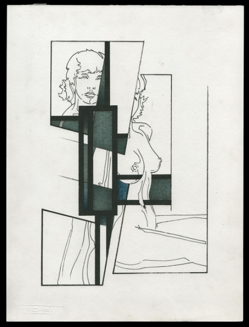 Naakt op papier van de Belgische kunstenaar Eugène Eechaut kopen