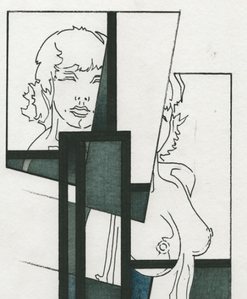 Tekening, gemengde techniek van de Belgische kunstenaar Eugène Eechaut kopen