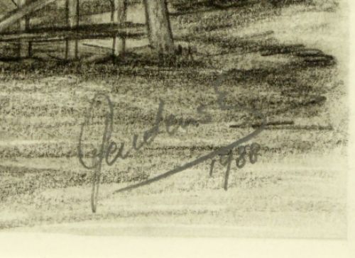 De Deurnese kunstenaar Emile Geudens met Scheepswerf