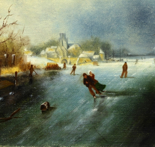 Schilderij naar het voorbeeld van de Hollandse meesters