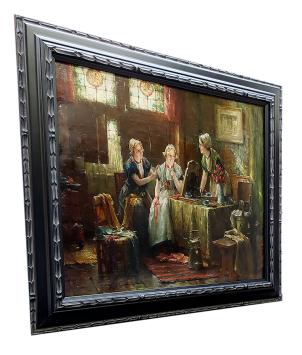 Zeelandse dames die zich opmaken