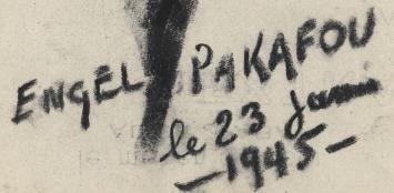 Schets van de Belgische kunstenaar Ernst Engel-Pak