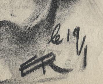 Schets van de Belgische kunstenaar Ernst Engel-Pak