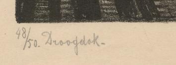 Lithografie van Edmond Van Dooren kopen, Belgische kunstenaar