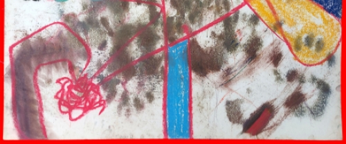 Kunstwerkje op papier van Walter Ekvin uit 1968