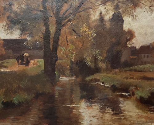 Peintre belge Edmond Deschampheleer