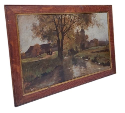 De Belgische kunstschilder Edmond Deschampheleer