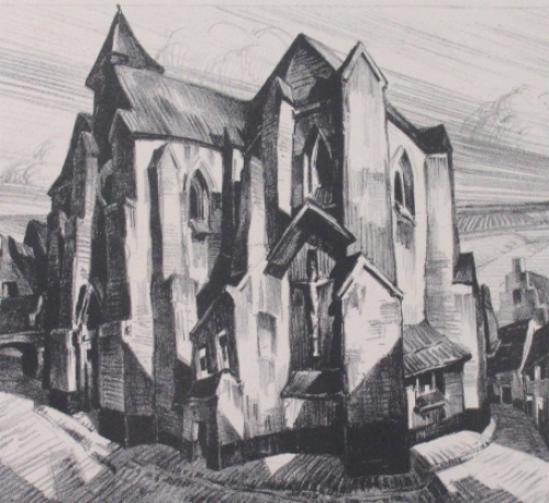 Belgian etcher and drafsman Edmond Van Dooren