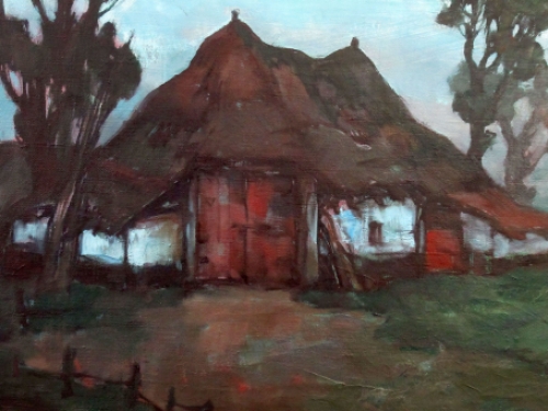 Schilderij op doek van Edmond Van Dooren