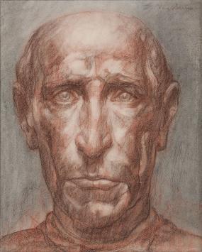 Tekening in pastel van E. Van Dooren