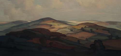 Schilderij van Edmond Van Dooren, landschapsschilderij