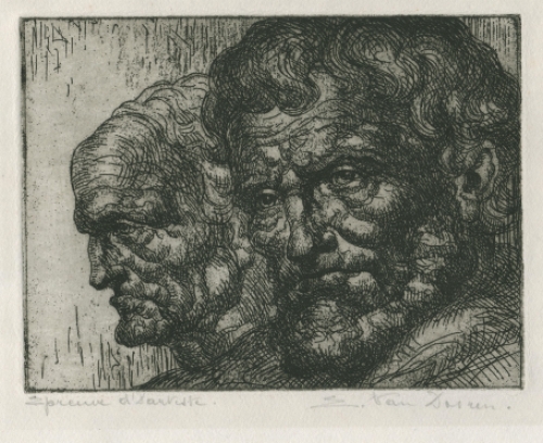 Belgische etser Edmond Van Dooren