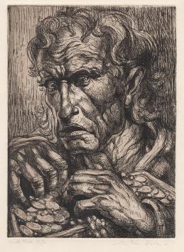 Ets, Belgische etser Edmond Van Dooren, Oude vrek