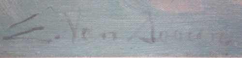 Schilderij op doek van Edmond Van Dooren