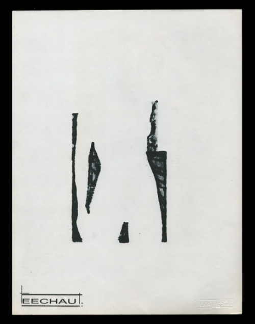 Tekening gemengde techniek,  naakte staande dame 09 07 1981