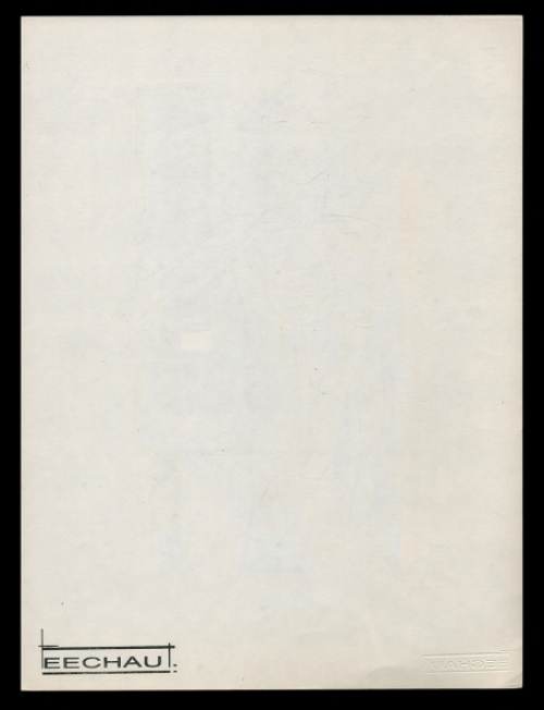 Tekening gemengde techniek,  naakte staande dame 24 07 1982