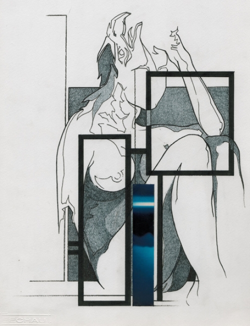 Tekening van de Belgische kunstenaar Eugène Eechaut kopen