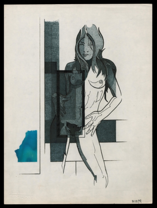 Kunstwerk op papier van de Belgische kunstenaar Eugène Eechaut kopen