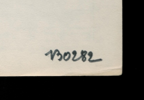 Tekening gemengde techniek,  naakte staande dame 13 02 1982