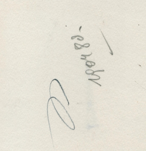 Tekening gemengde techniek,  naakte dame 19 04 1983