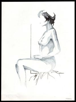 Naakttekening van de Belgische kunstschilder Eugène Eechaut kopen