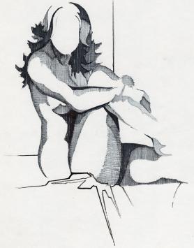 Naakttekening van de Belgische kunstenaar Eugène Eechaut kopen