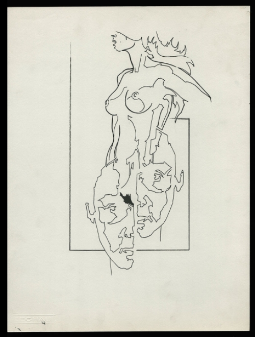 Kunstwerkje op papier van de Belgische kunstenaar Eugène Eechaut kopen