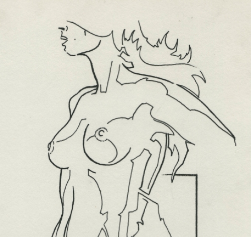 Pentekening van de Belgische kunstenaar Eugène Eechaut kopen