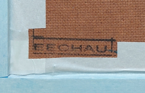 Oude grillig gevormde boom in een landschap 1977