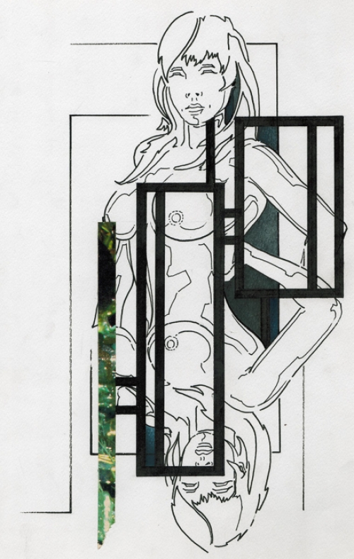 Tekening uit 1986 van de Belgische kunstenaar E. Eechaut kopen