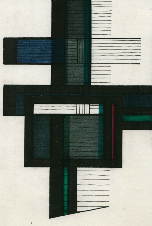 Eugène Eechaut met een tekening van een naakte dame