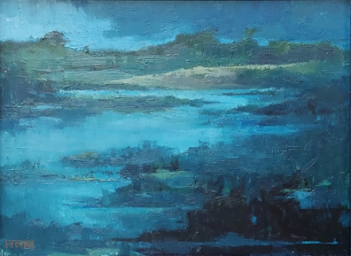 Olieverfschilderij uit 1975 van de Belgische kunstenaar Eugène Eechaut