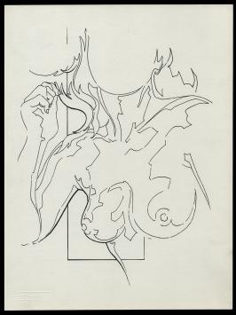 Kunstwerk, tekening op papier van de Belgische kunstenaar Eugène Eechaut kopen