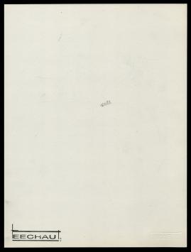 Eugène Eechaut met een tekening uit 1982