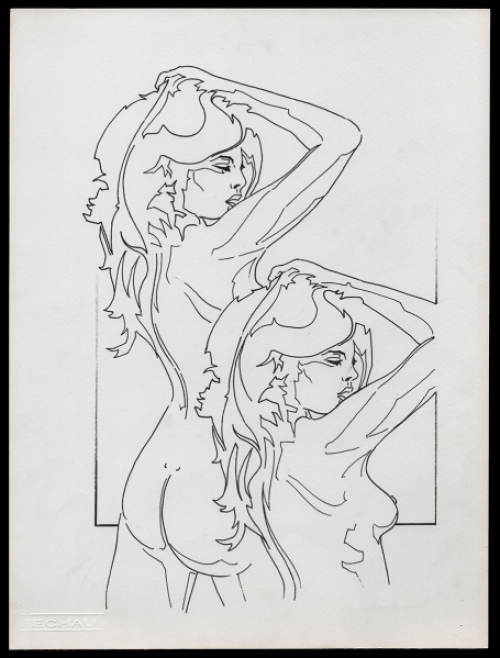 Kunstwerk op papier van de Belgische kunstenaar Eugène Eechaut kopen