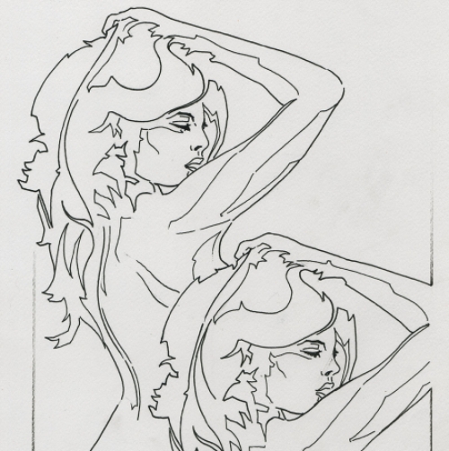 Pentekening van de Belgische kunstenaar Eugène Eechaut kopen