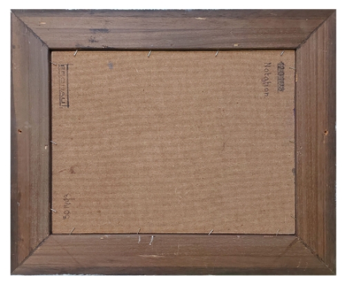 Blauw abstract schilderijtje 1993