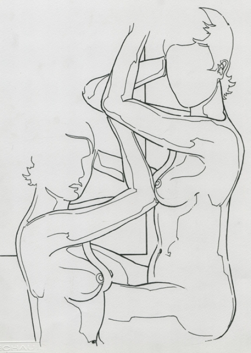 Tekening uit 1984 van de Belgische kunstenaar Eugène Eechaut kopen