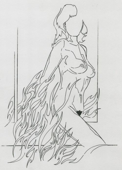 Tekening uit 1982 van de Belgische kunstenaar Eugène Eechaut kopen