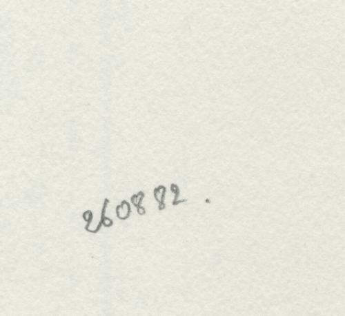 Tekening Naakte dame en het oog 26 08 82